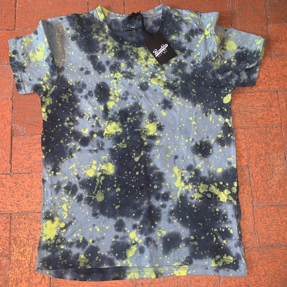 Brooklyn Cloth Blue Paint Splatter Tie Dye Tee - Picture 1 of 4